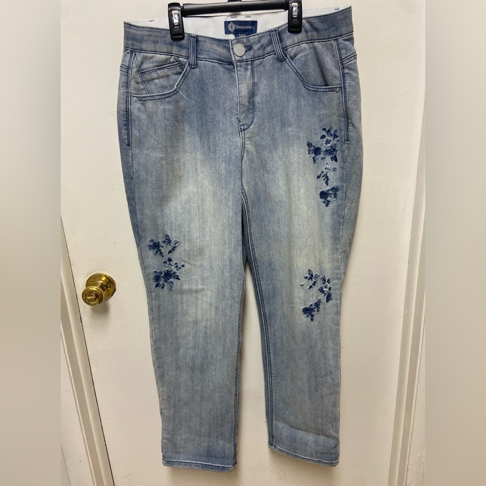 Democracy Light Blue Floral Women's Jeans